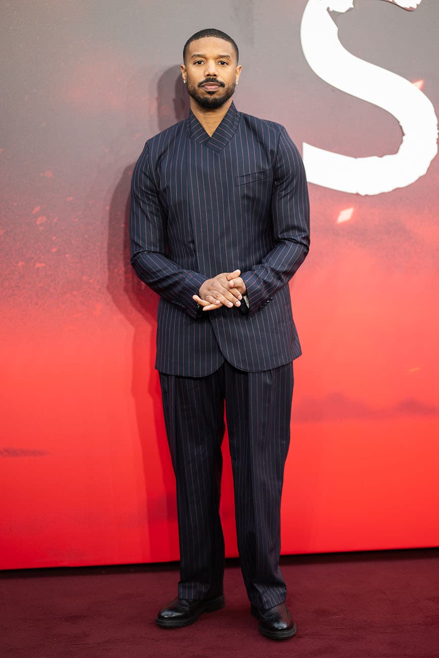 Michael B Jordan suit at the Sinners premier | ASOS Style Feed