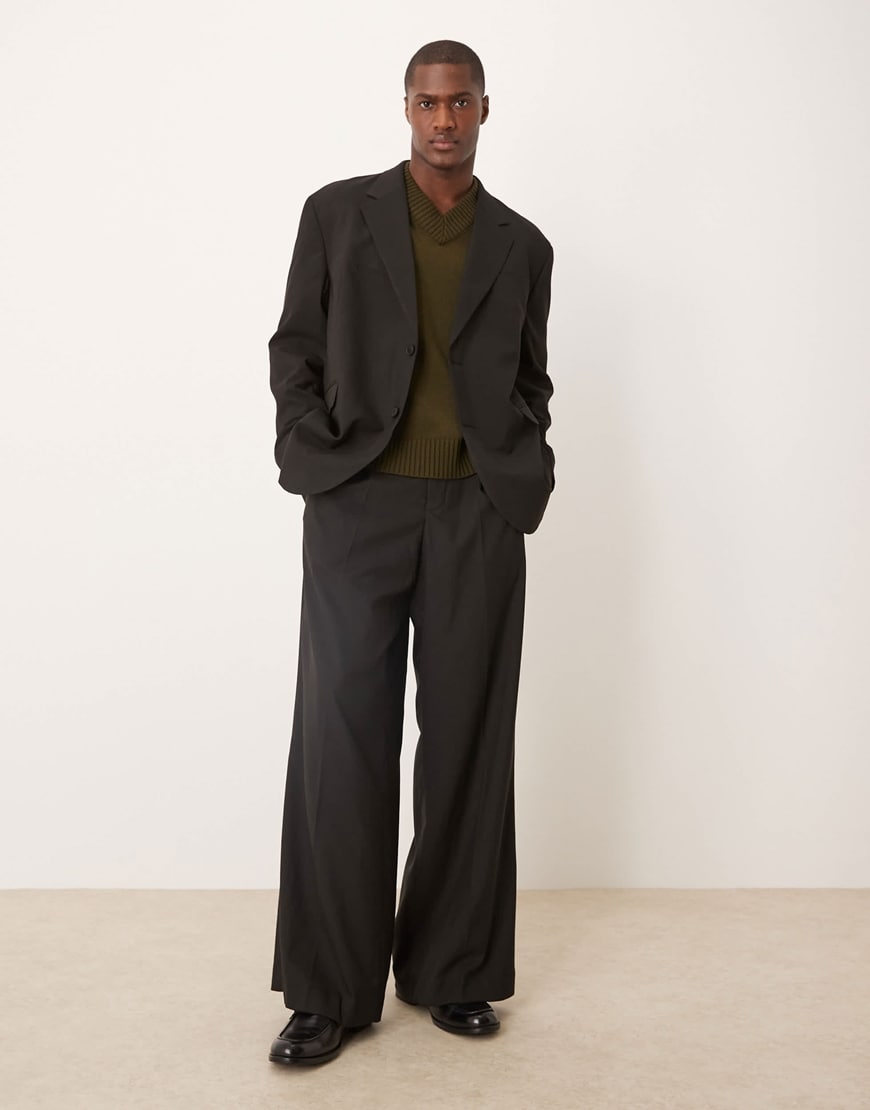 ASOS DESIGN oversized slouchy suit in black | ASOS Style Feed