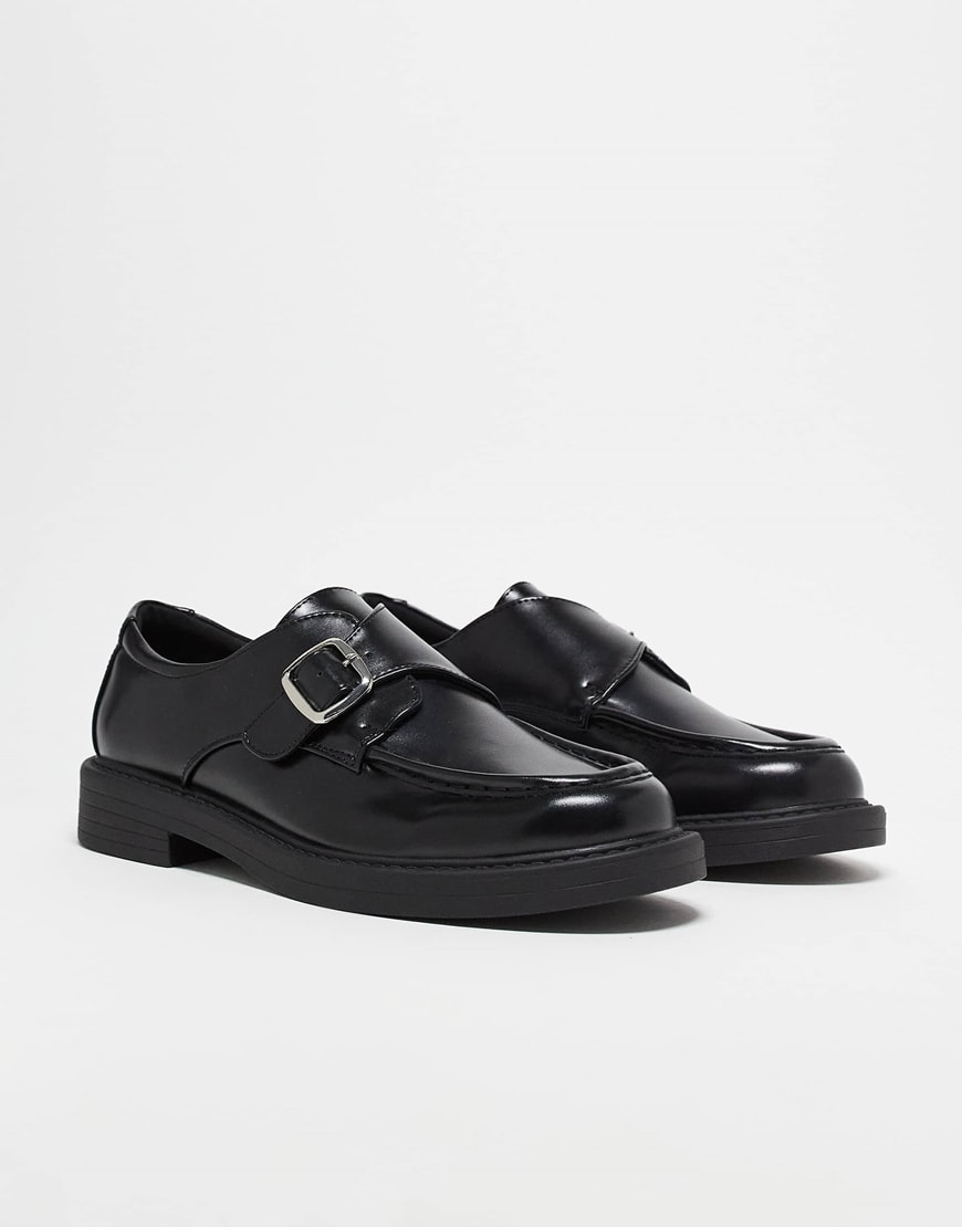 ASOS DESIGN monk shoes in black with chunky sole | ASOS Style Feed