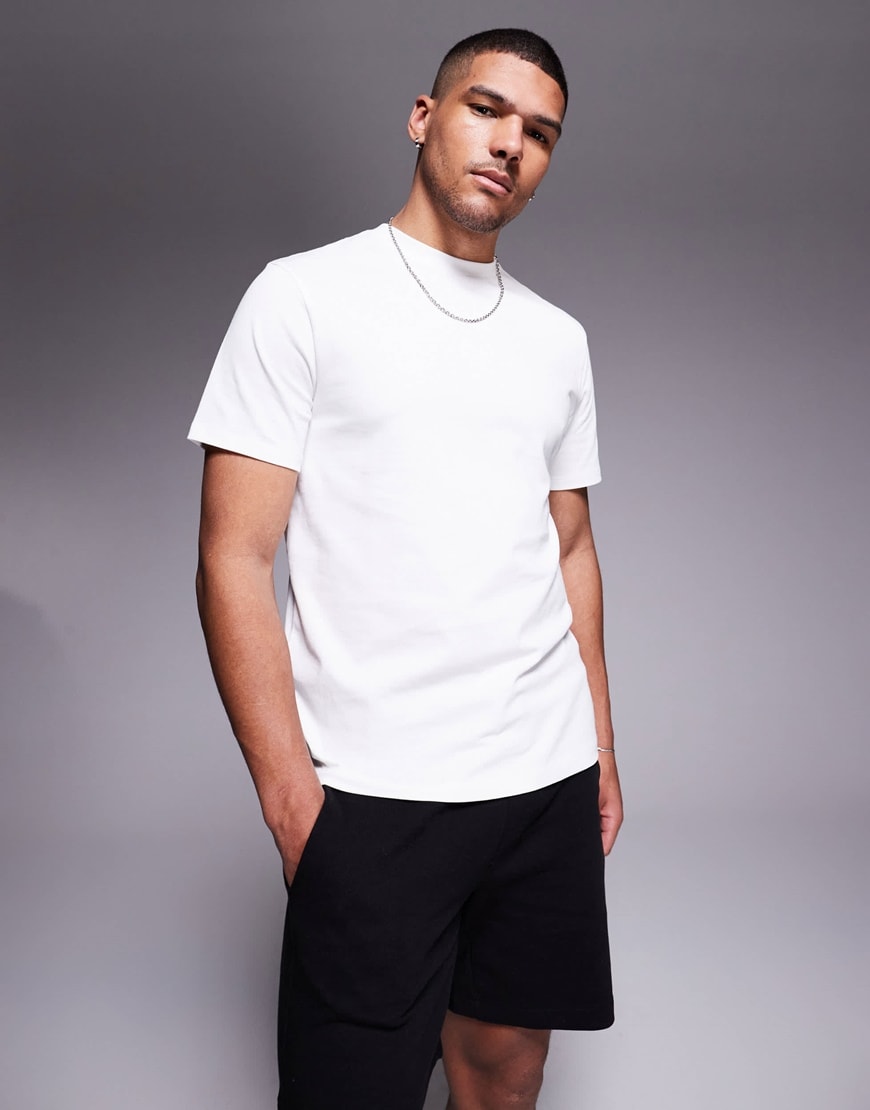 ASOS DESIGN heavyweight crew neck t-shirt 240gsm in white - WHITE | ASOS Style Feed