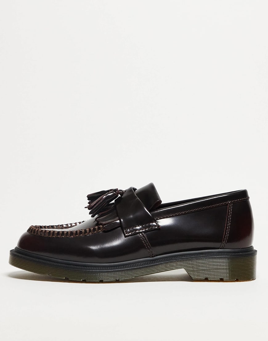 Dr Martens unisex Adrian tassel loafers in cherry red arcadia leather | ASOS Style Feed