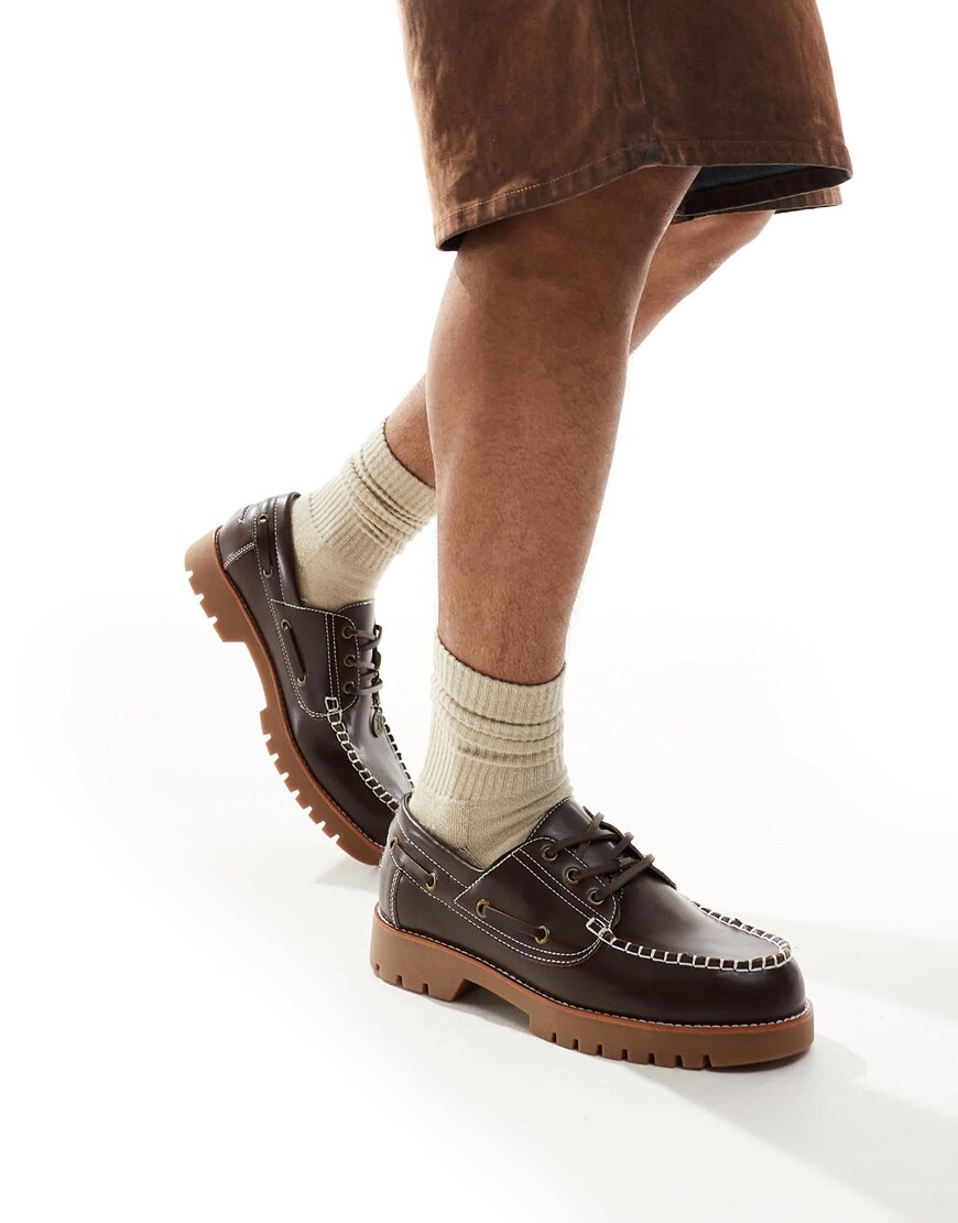 Brown boat shoes