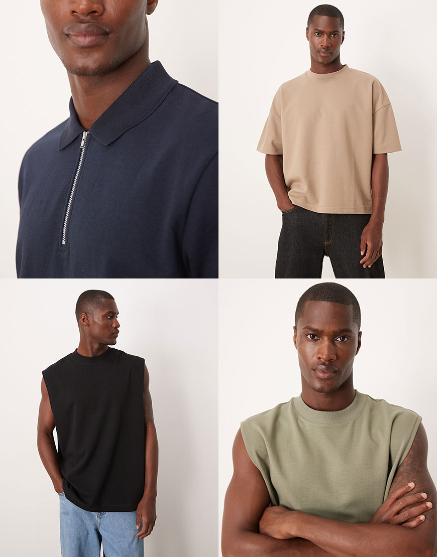 Collage of models wearing T-shirts | ASOS Style Feed