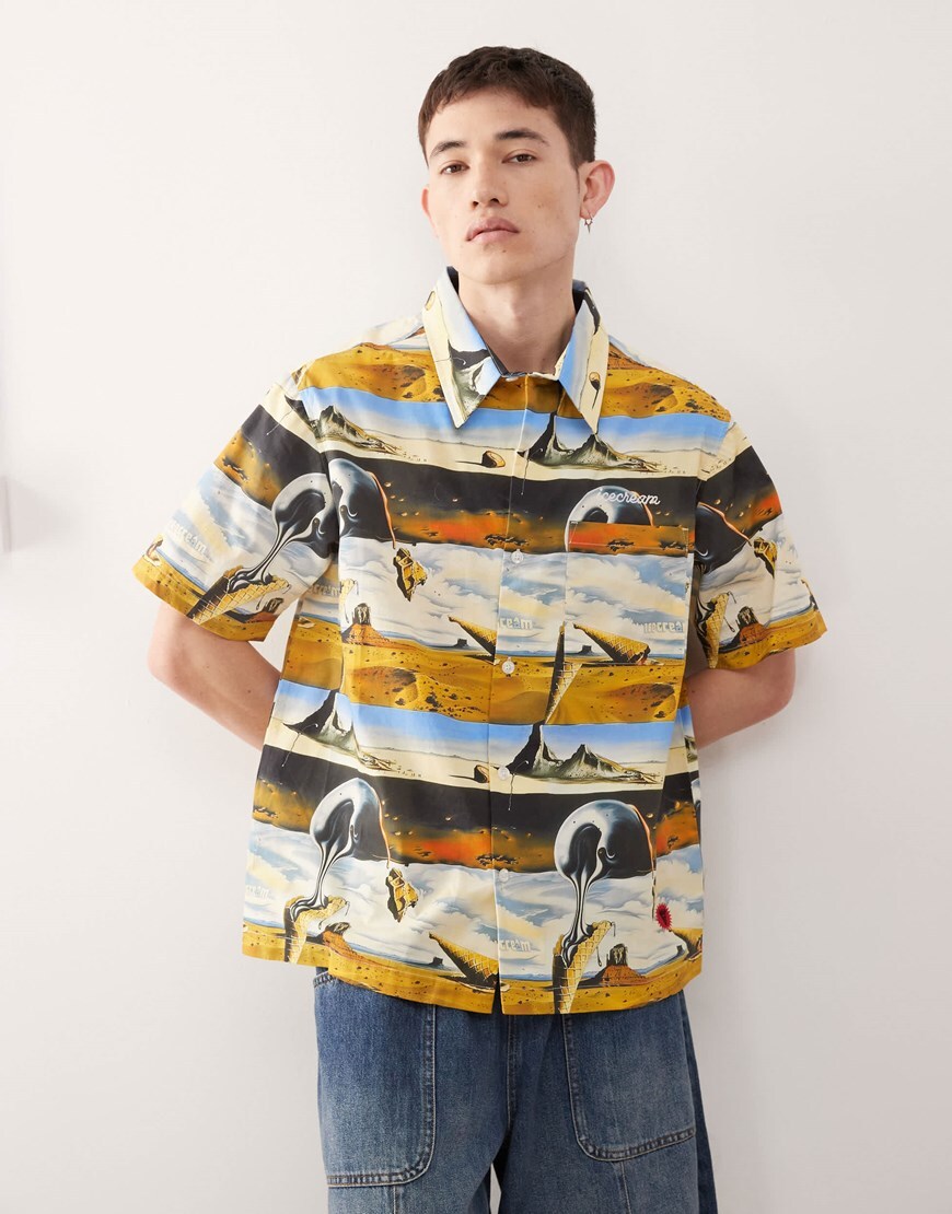 ICECREAM dreamscape all over printed shirt in multi