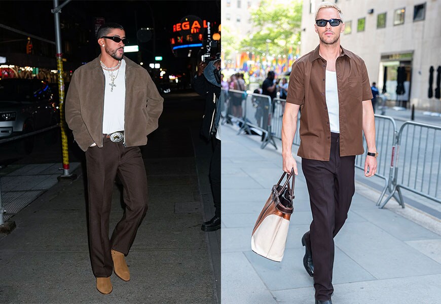 Bad Bunny and Nicholas Hoult