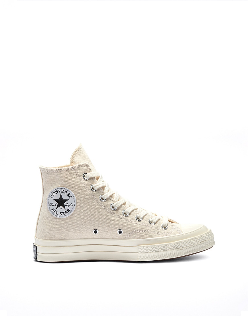 Converse Chuck 70 Hi vintage canvas trainers in egret | ASOS Style Feed