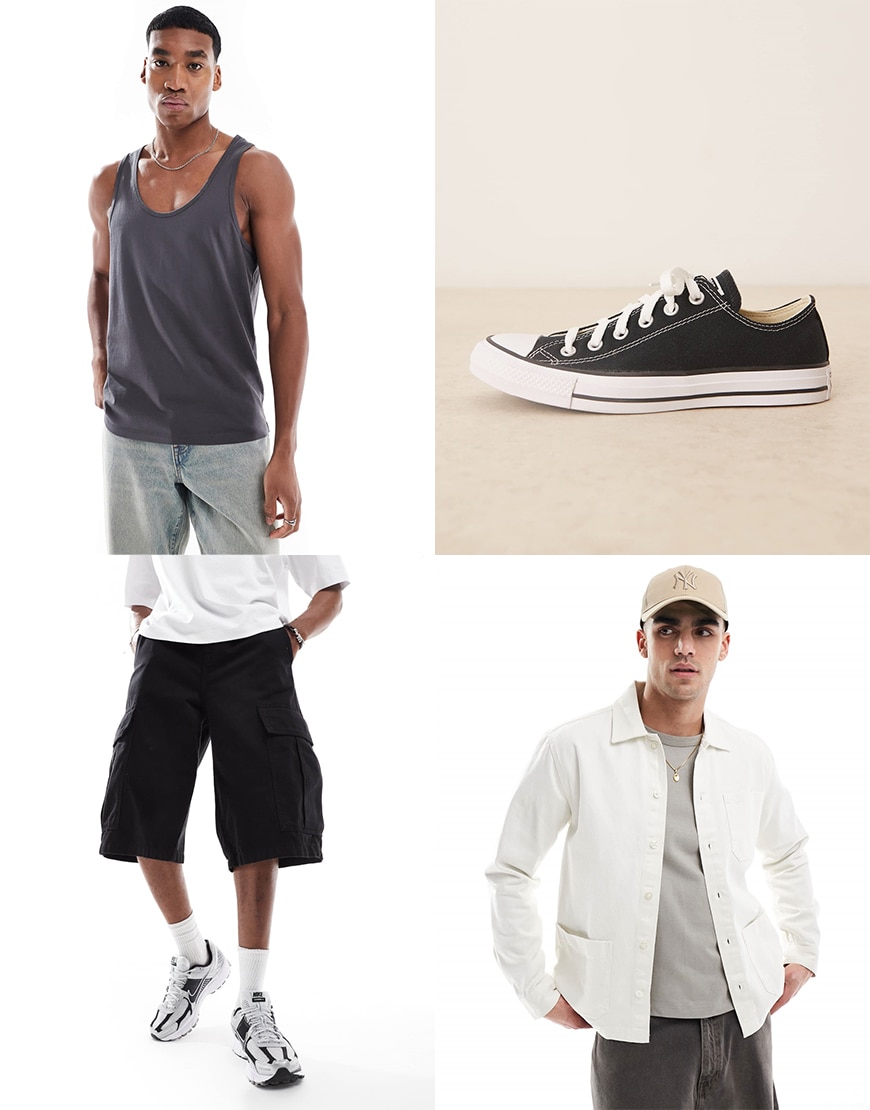 Collage of misc clothing items