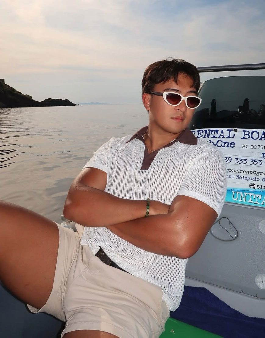 Man Wearing a Preppy Outfit