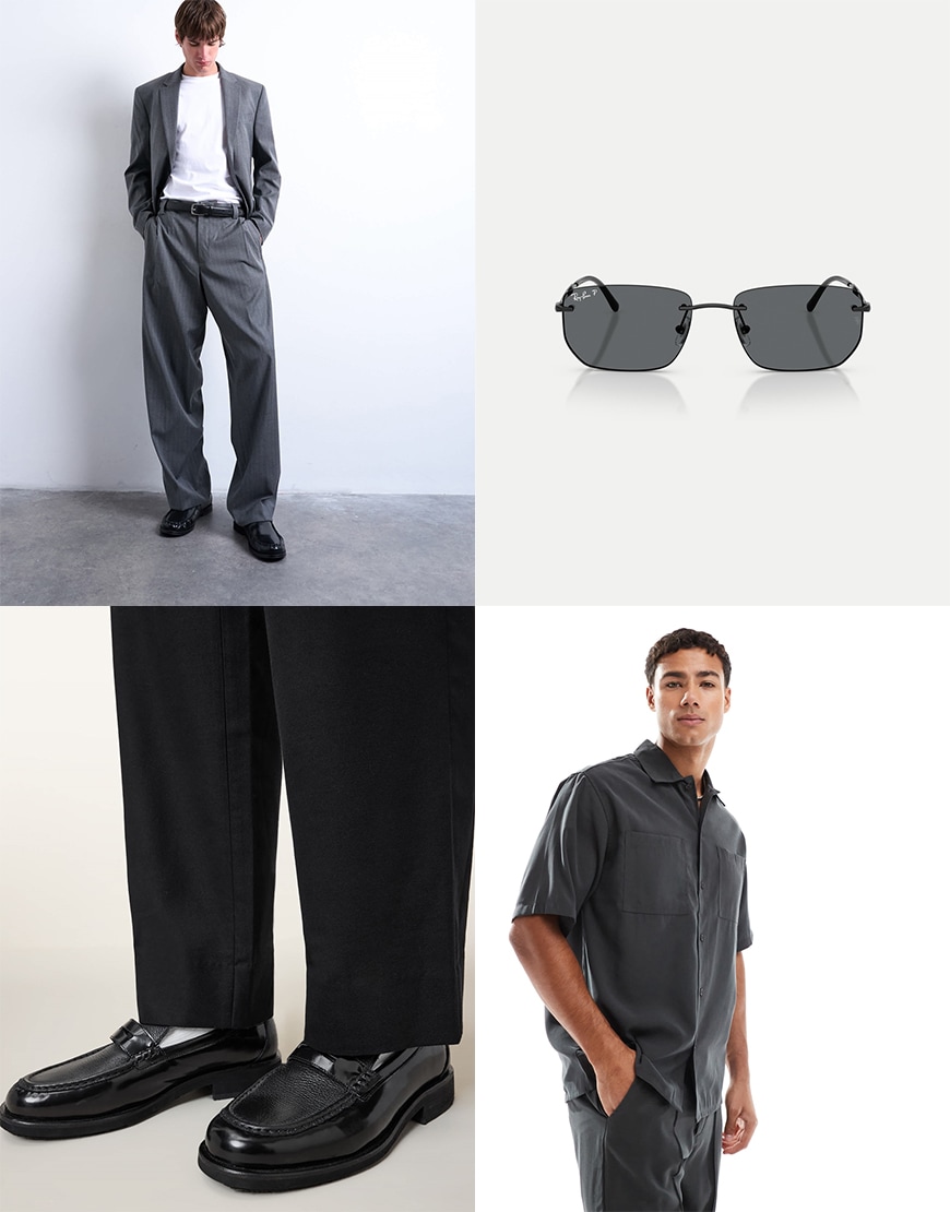 Collage of mens ASOS clothing