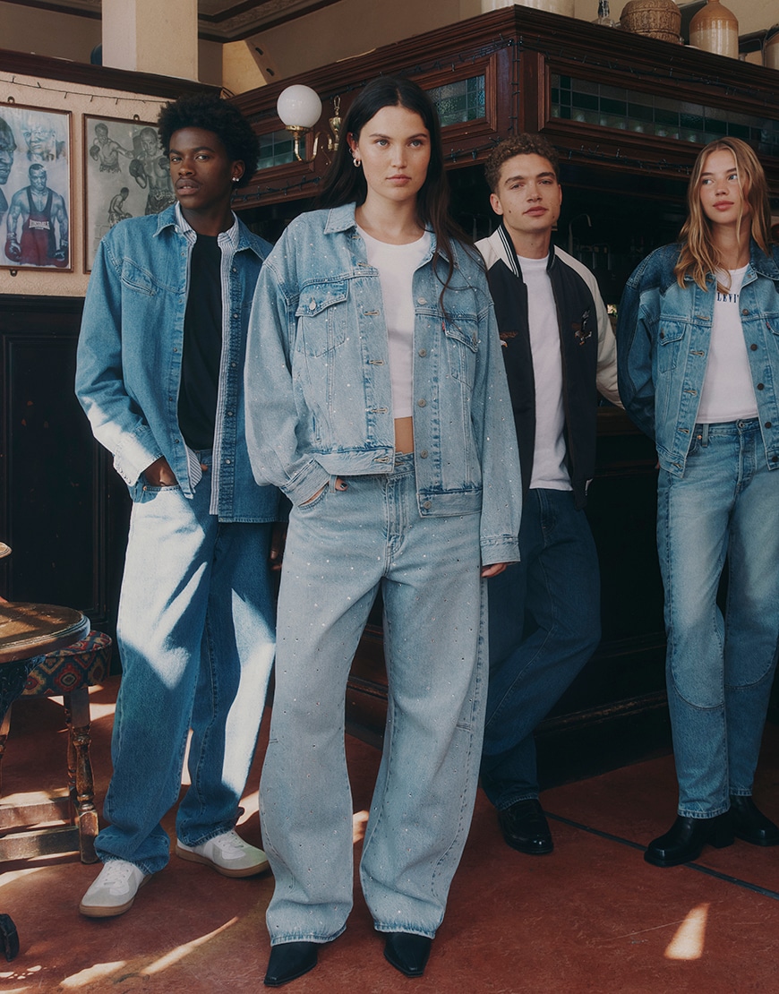 Men and women wearing Levi's baggy denim | ASOS Style Feed