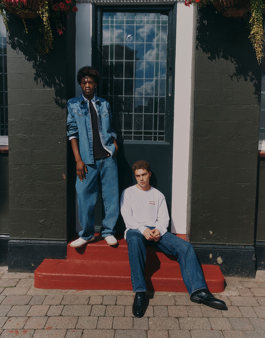 Man wearing Levi's double denim baggy jeans | ASOS Style Feed
