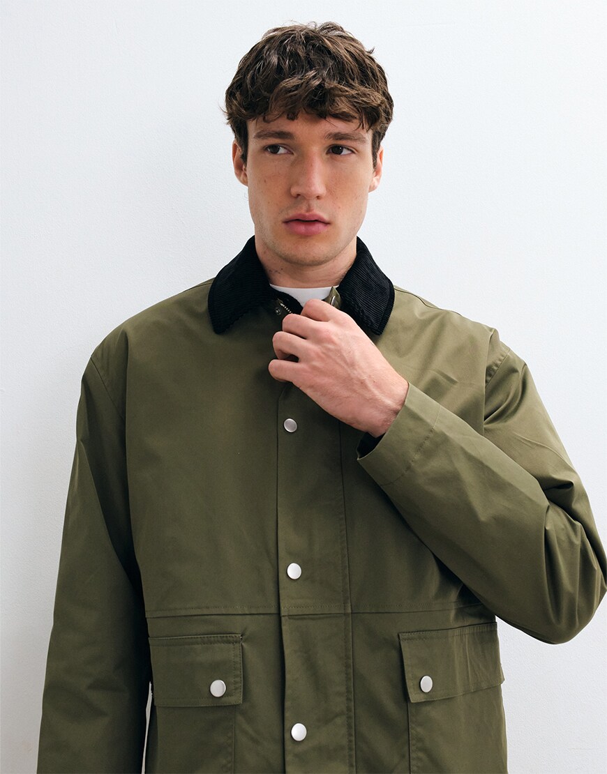ASOS DESIGN oversized barn jacket in green | ASOS Style Feed