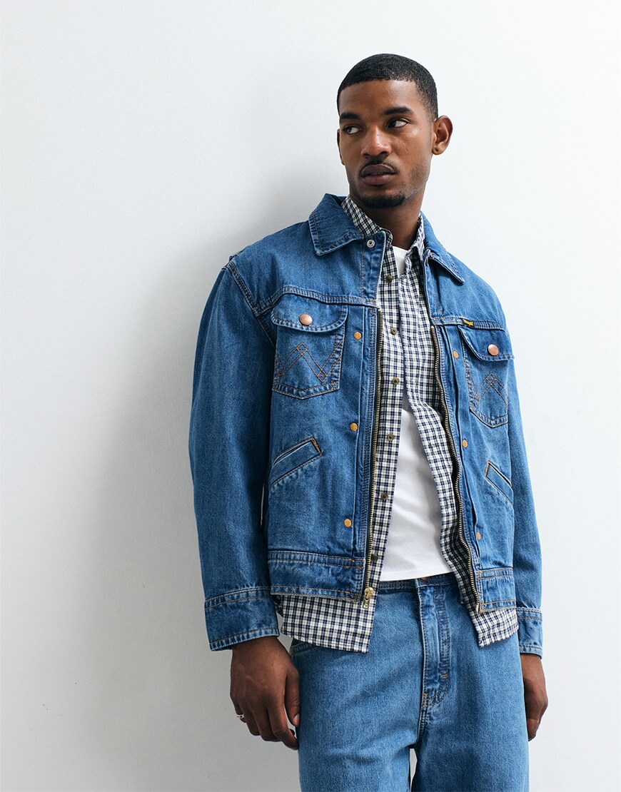 Wrangler super denim jacket in dark blue | ASOS Style Feed