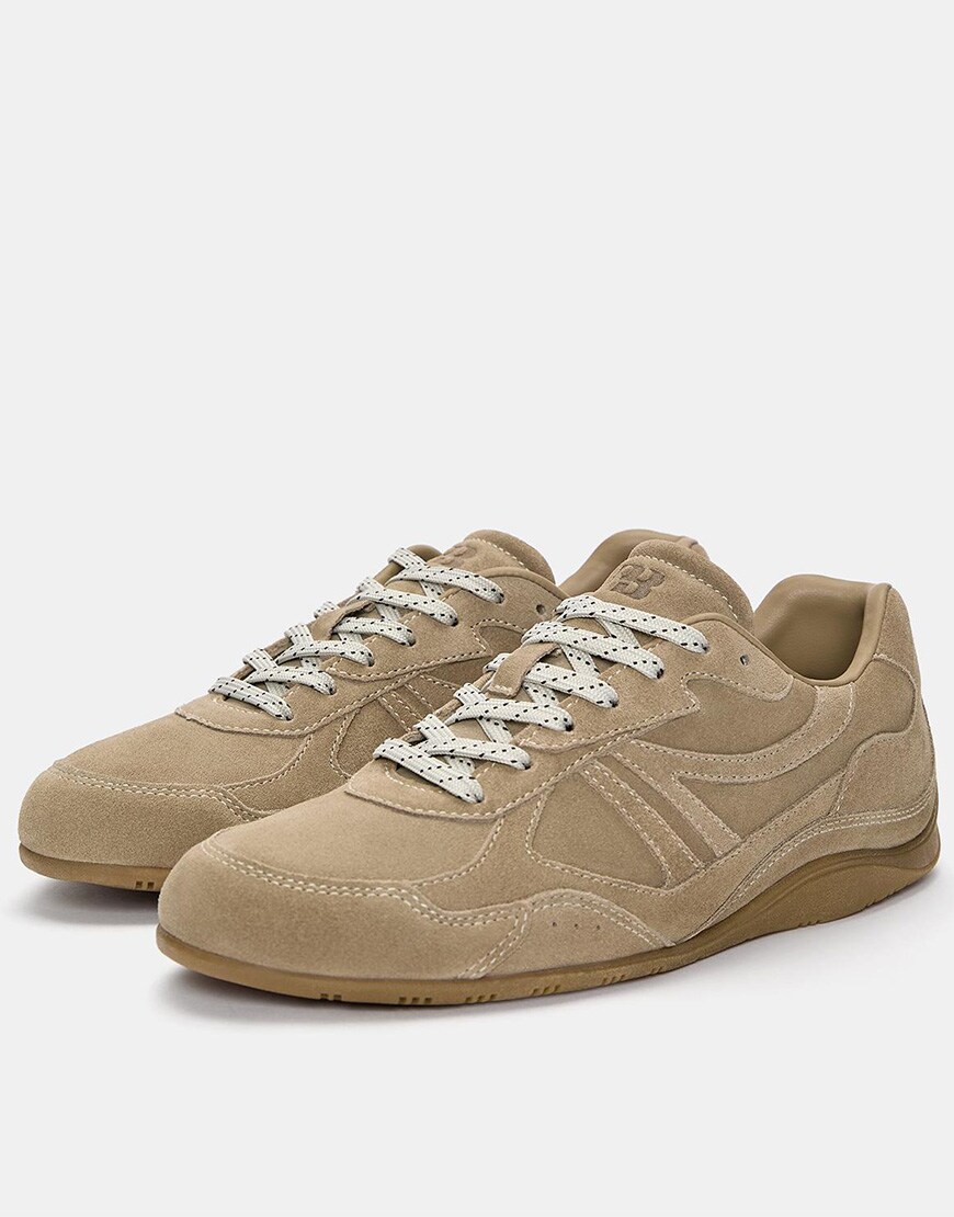 Pull&Bear Split suede trainers in brown | ASOS Style Feed