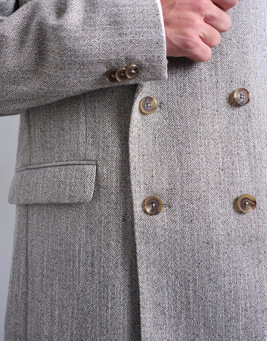 Topman herringbone suit in stone | ASOS Style Feed