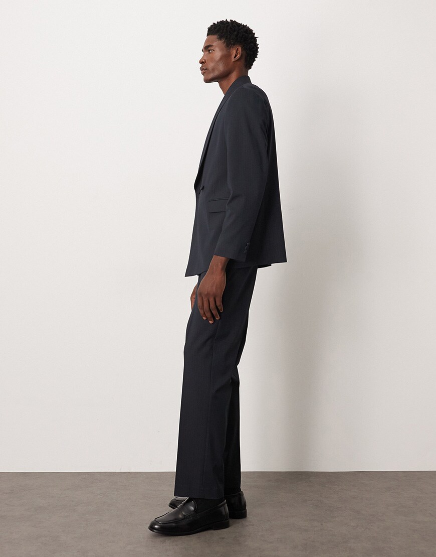 ASOS DESIGN regular pinstripe suit in navy | ASOS Style Feed