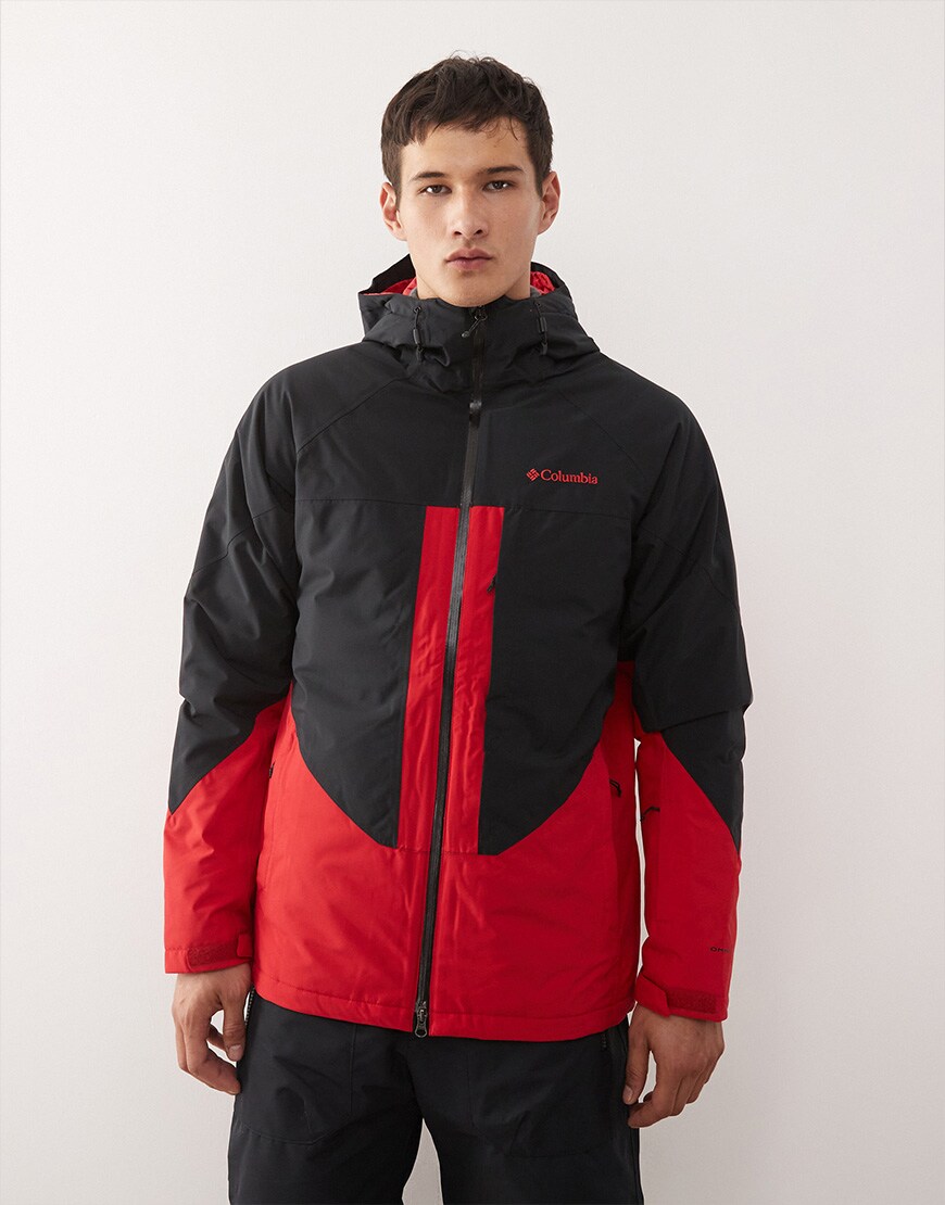 Best men's ski coat: Columbia Powder Prime ski coat in red and black | ASOS Style Feed