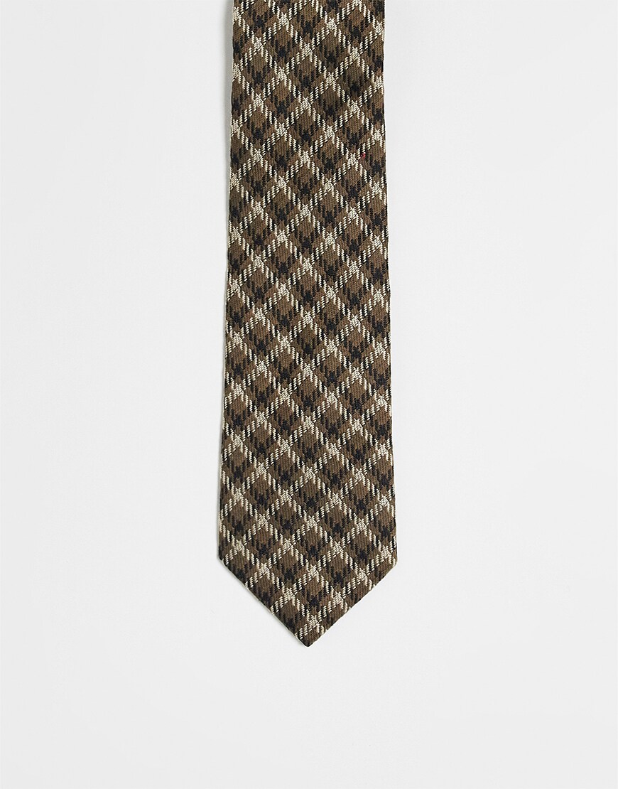 Tie in check print