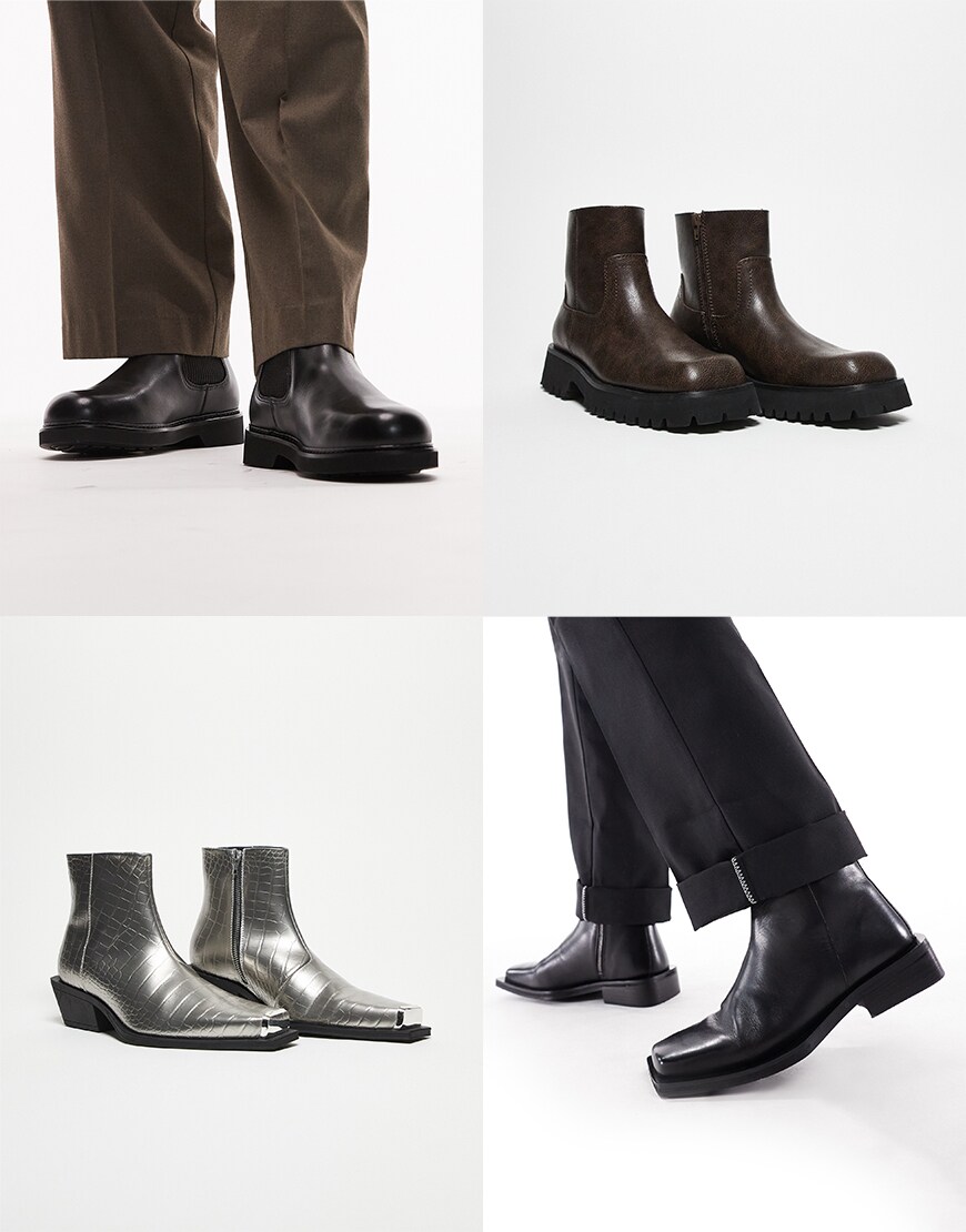 Collage of ASOS boots