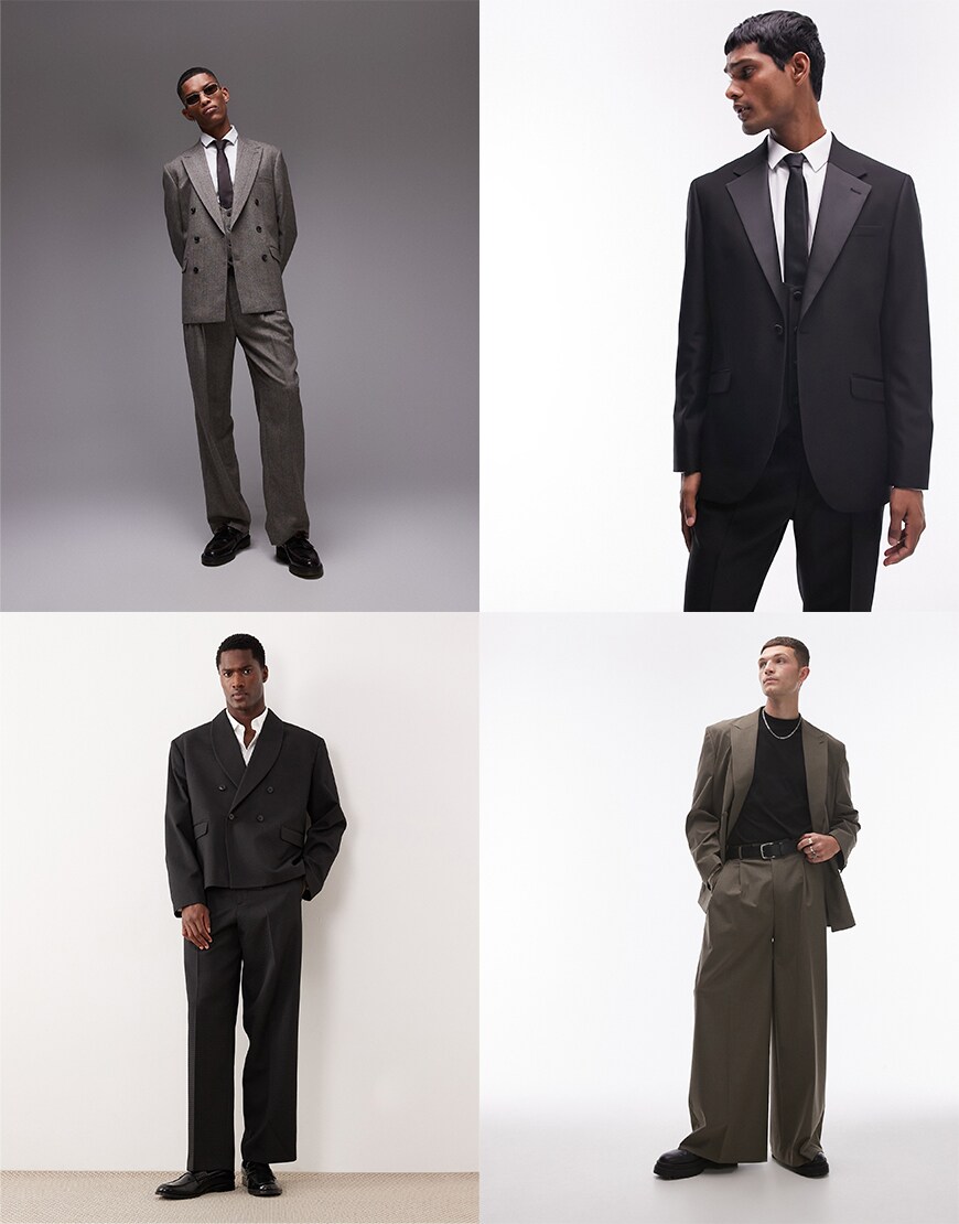 Collage of ASOS suits
