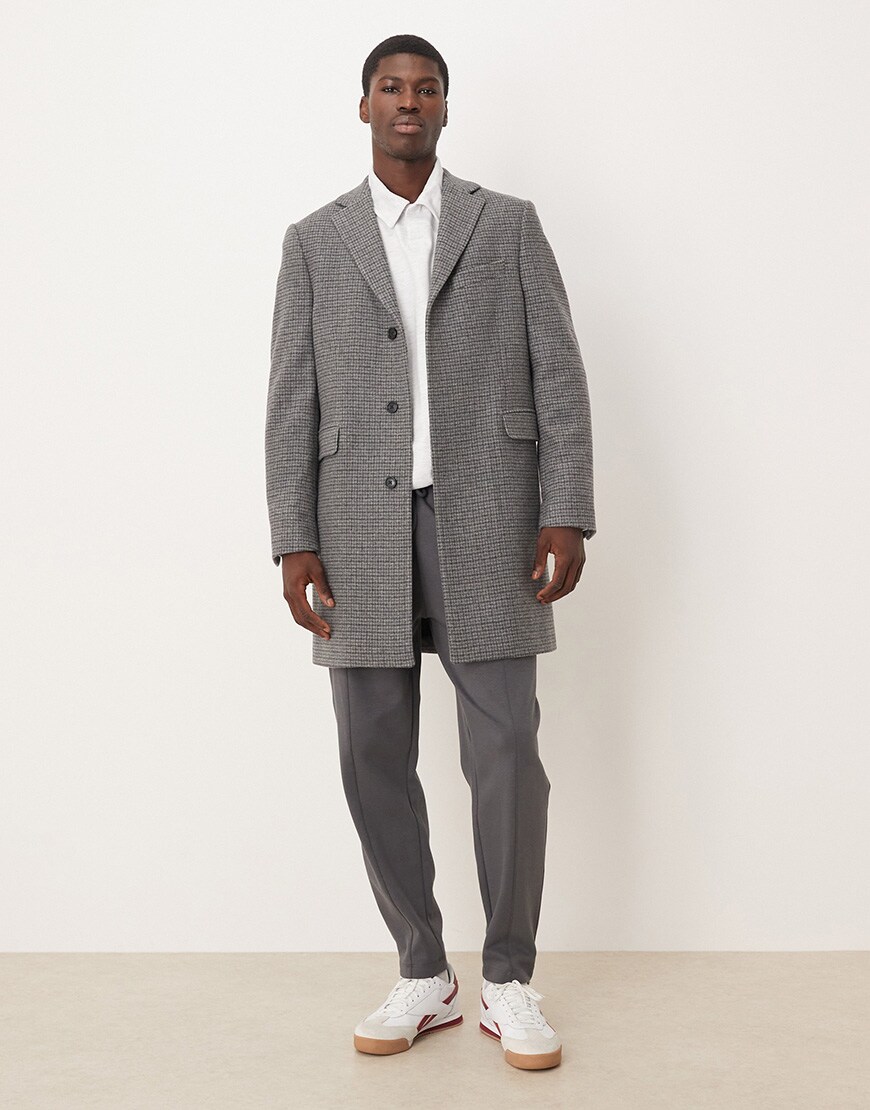 Man wearing grey wool overcoat | ASOS Style Feed