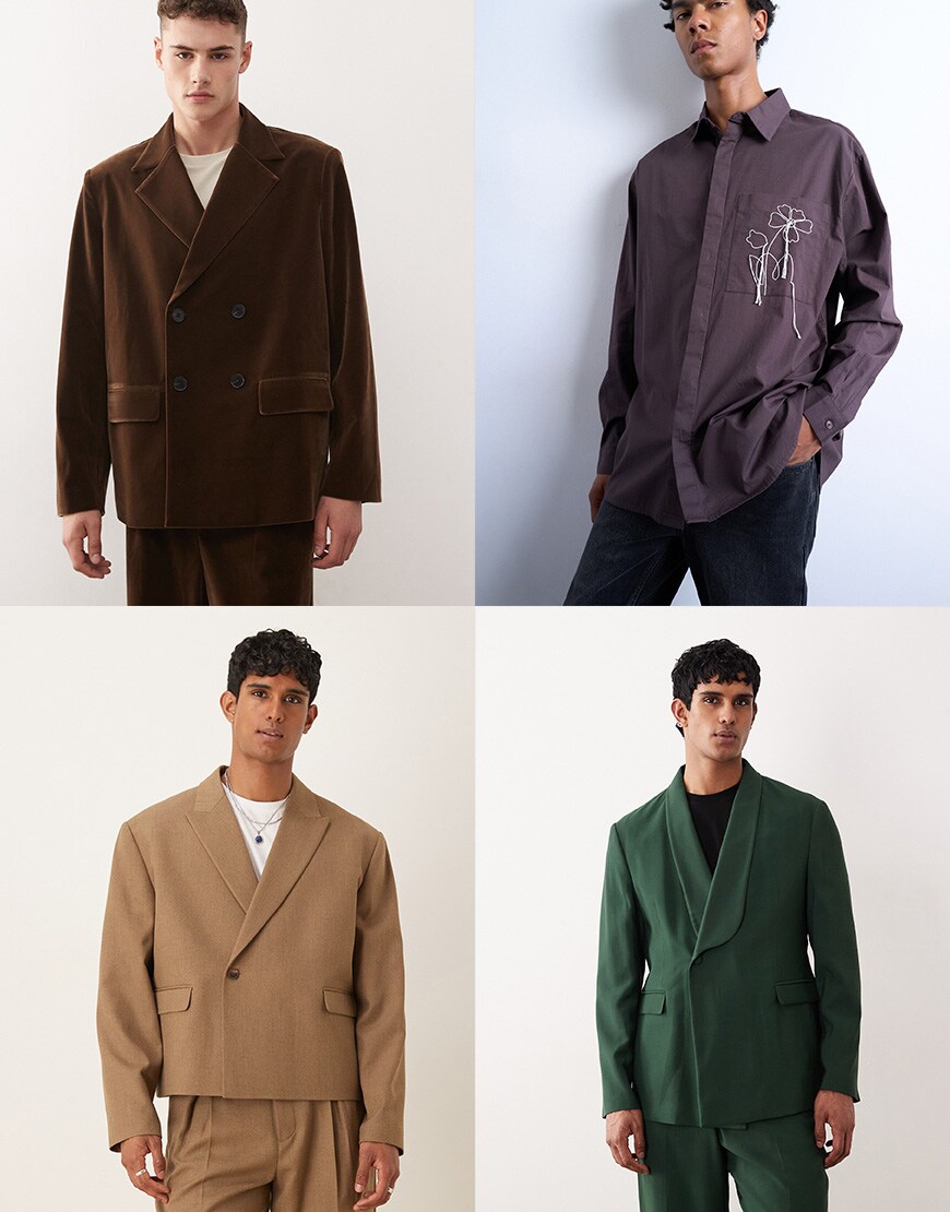 Collage of men wearing ASOS clothing | ASOS Style Feed