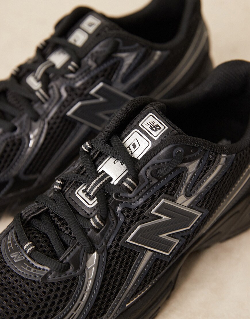 New Balance 740 trainers in black and silver metallic | ASOS Style Feed