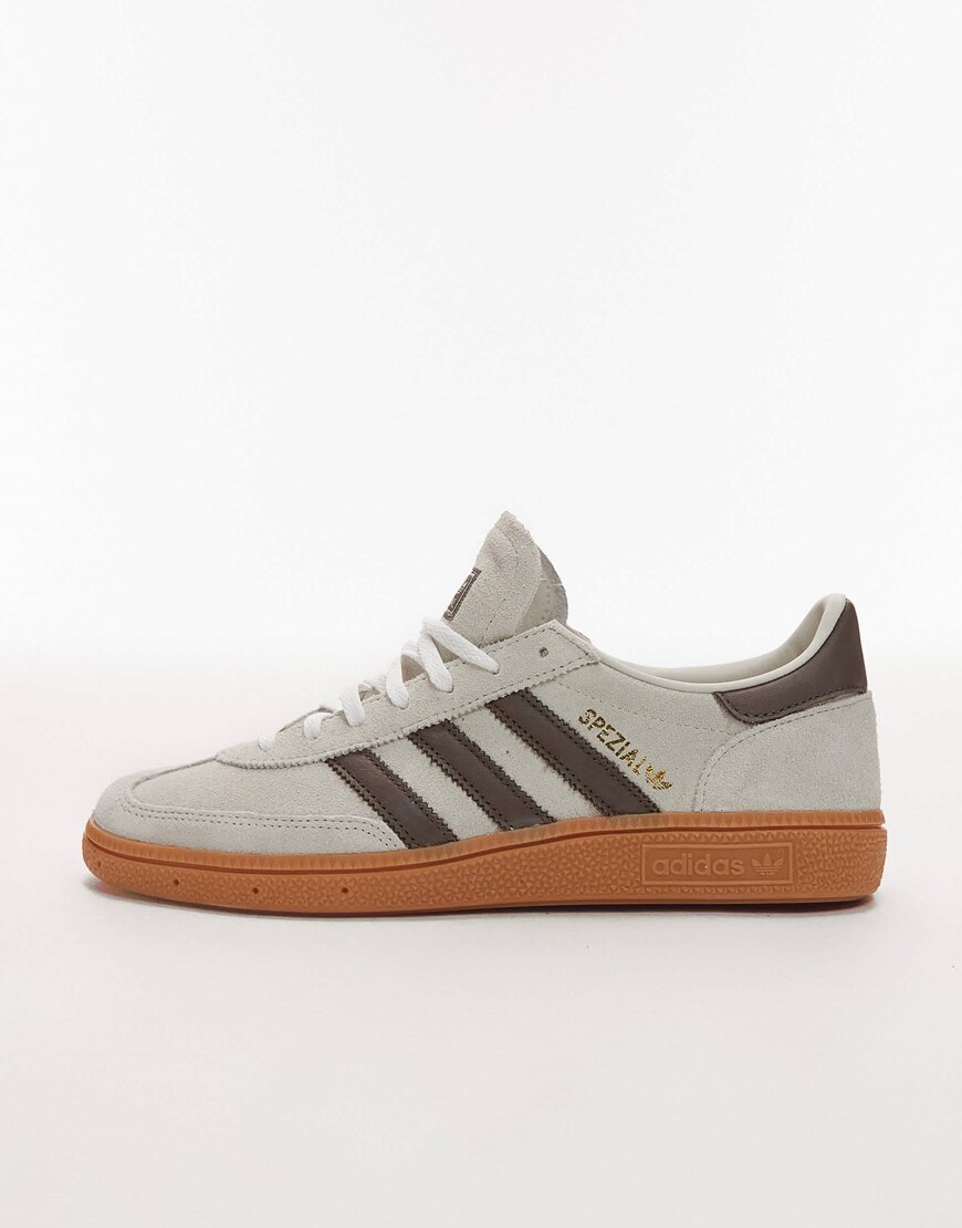 adidas Originals Handball Spezial trainers in cream and brown with gum sole | ASOS Style Feed
