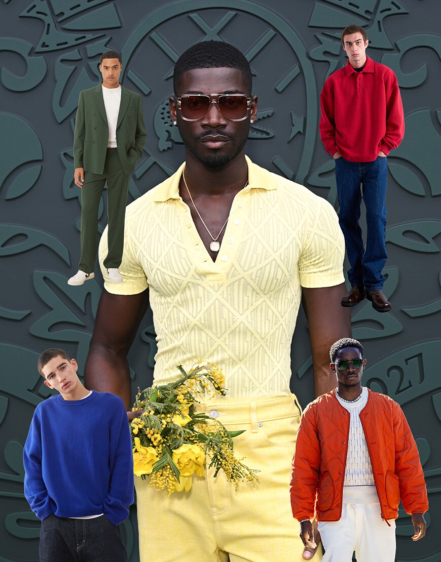 Collage of men wearing bright clothes | ASOS Style Feed