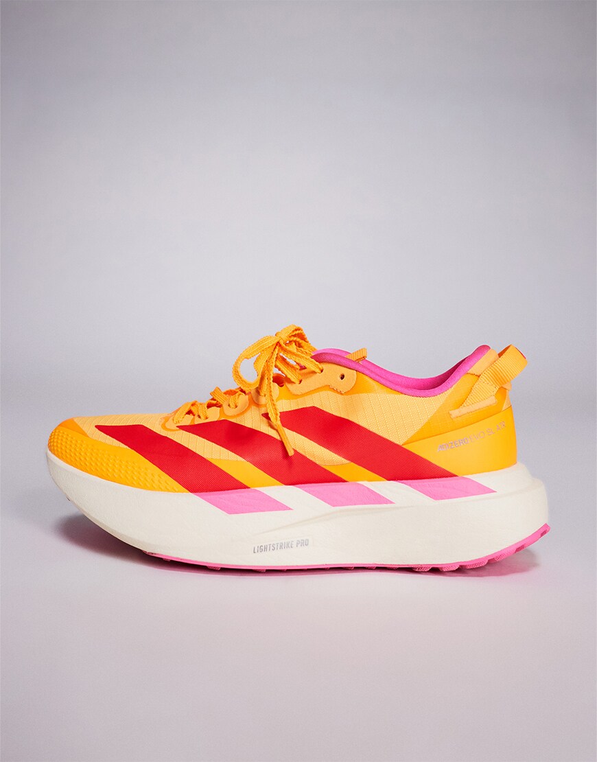 adidas Running Adizero EVO SL ATR in orange and pink