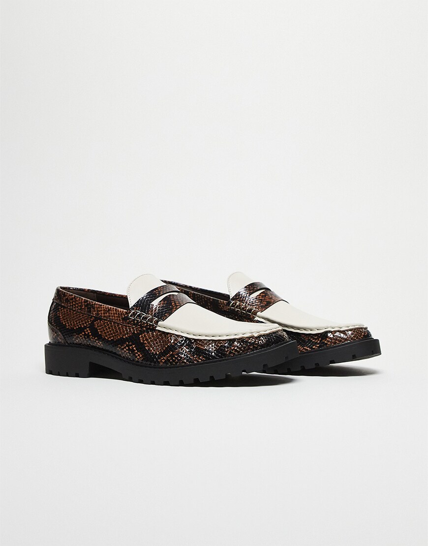 Snakeskin loafers