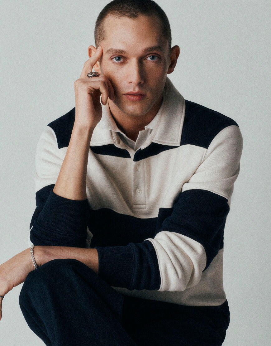 Model wearing striped polo shirt | ASOS Style Feed