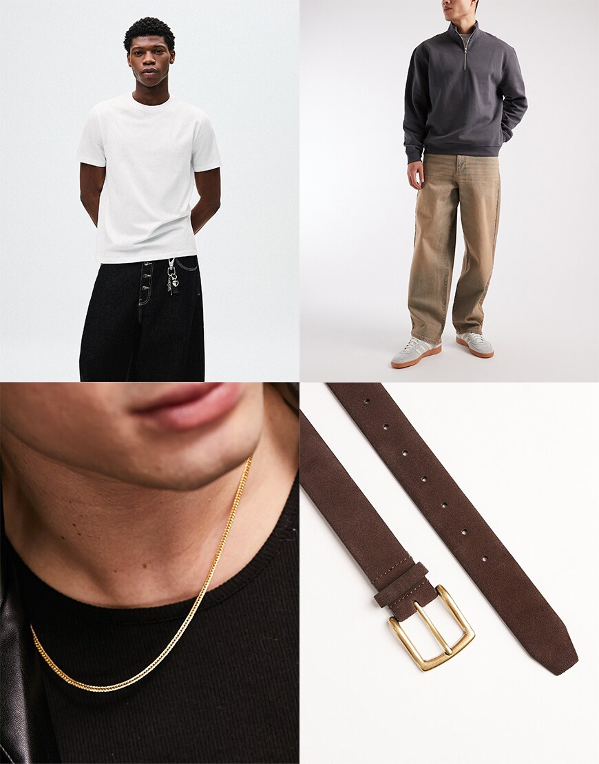 Collage of men wearing ASOS clothes