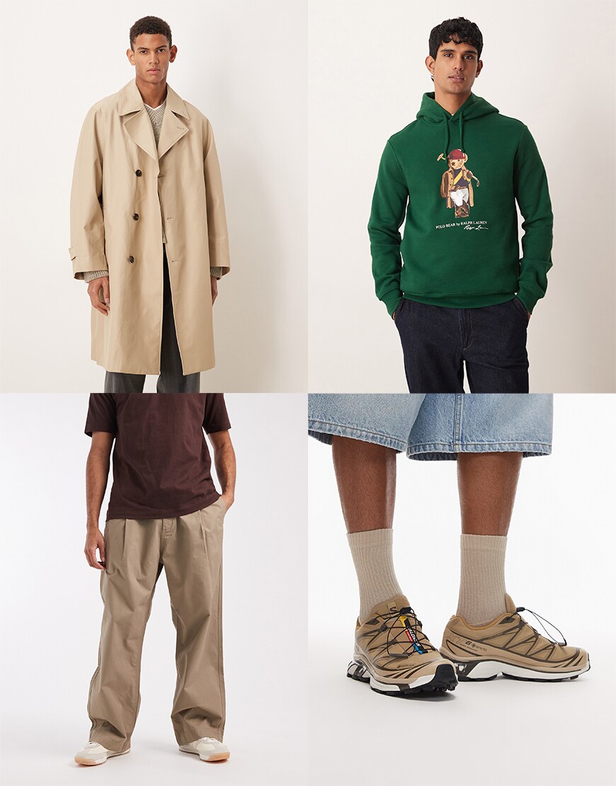 Collage of men in ASOS clothes