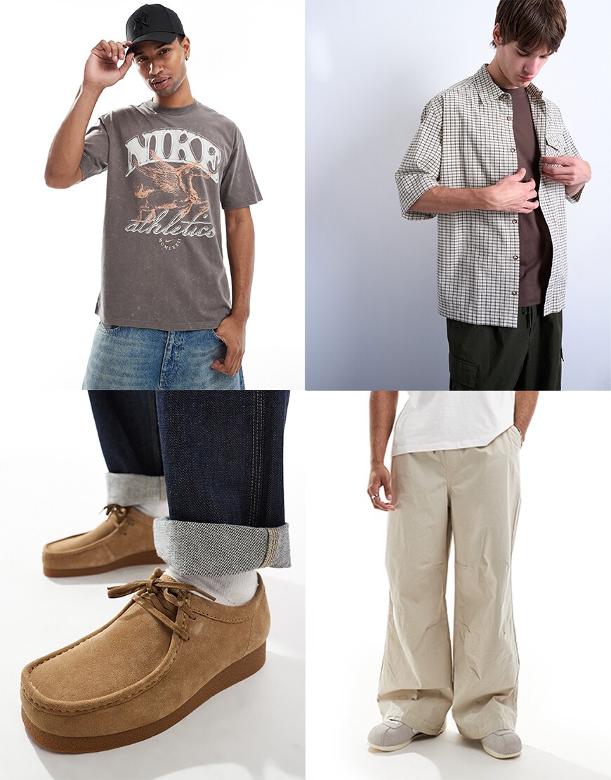 Collage of men in ASOS clothes