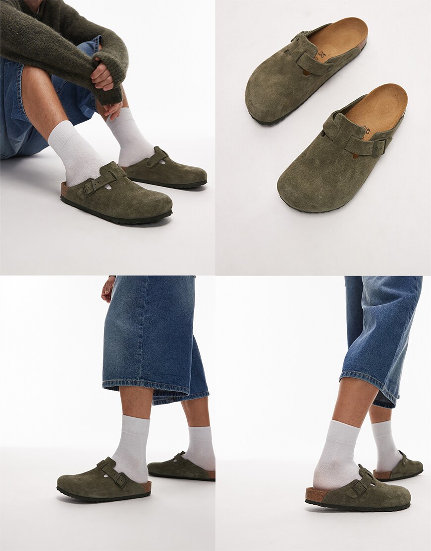 Birkenstock Boston clogs in khaki