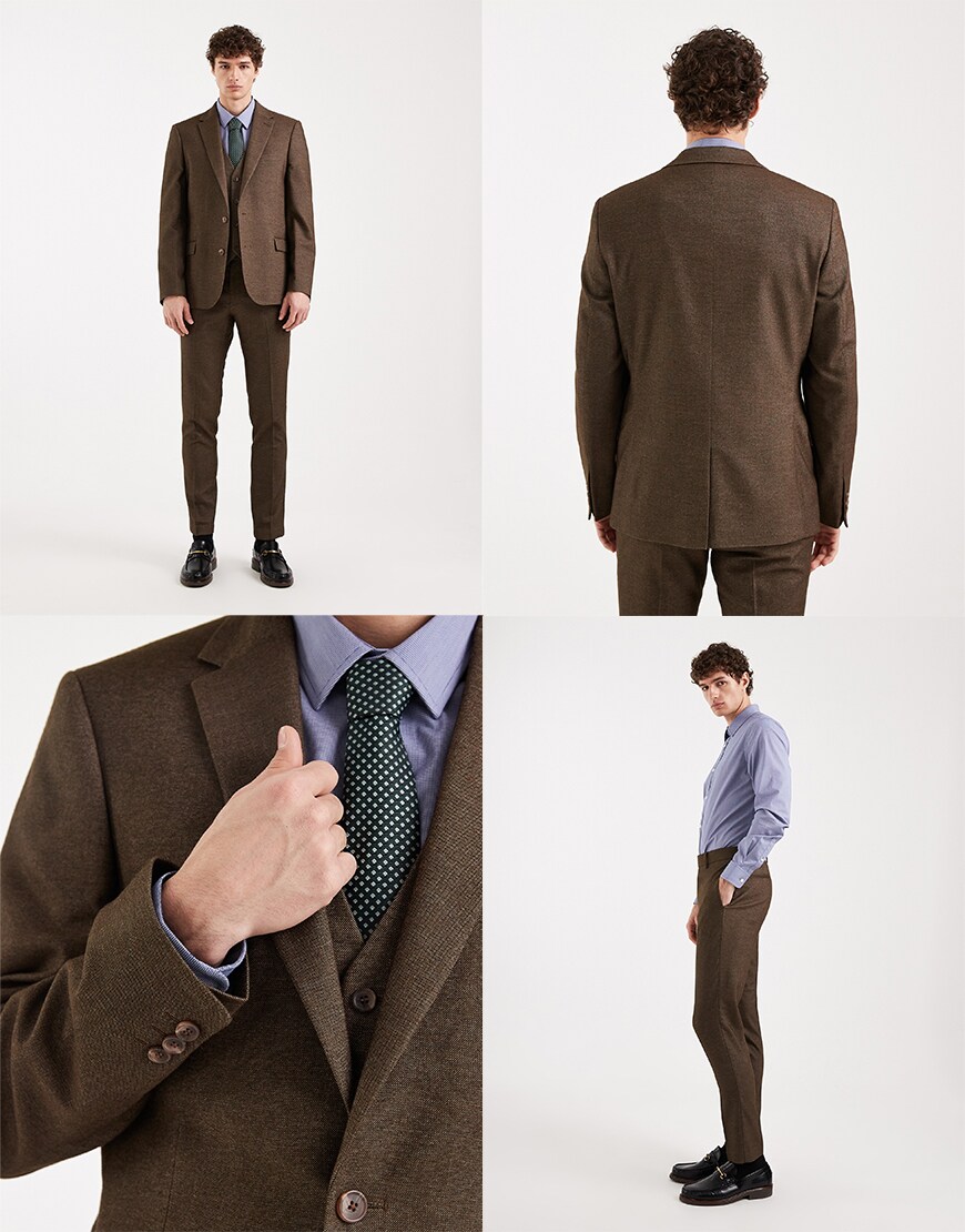 Man wearing a brown suit