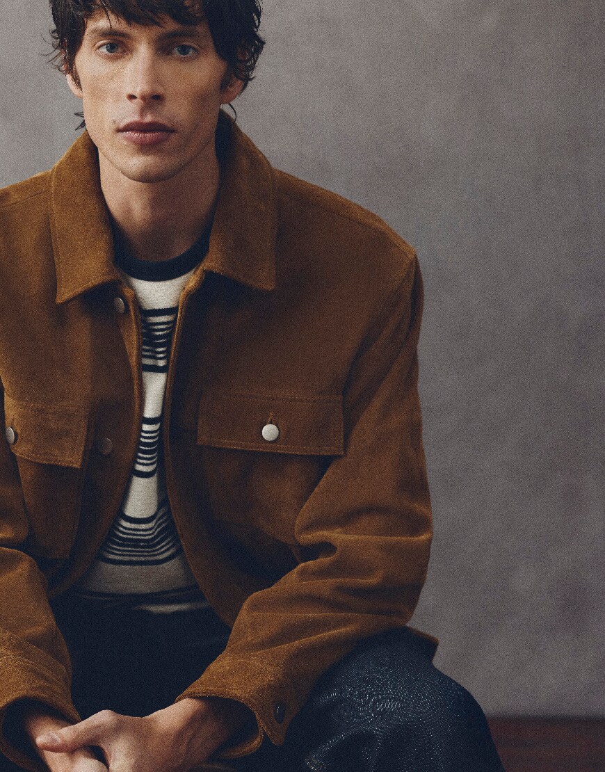 Man wearing ASOS Collective suede jacket | ASOS Style Feed