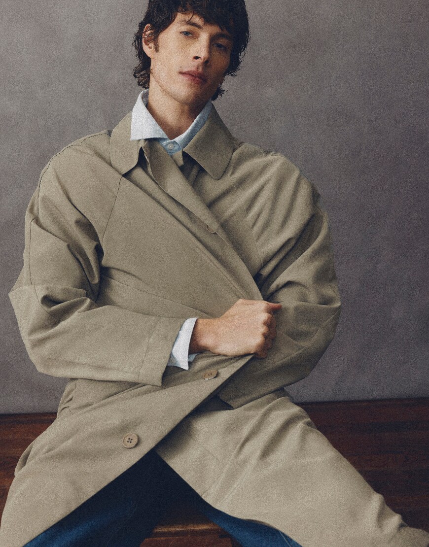 Man wearing ASOS Collective trench coat | ASOS Style Feed