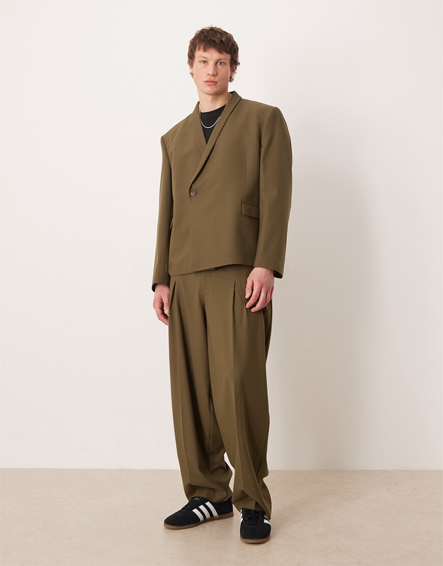 model wearing green suit|ASOS Style Feed