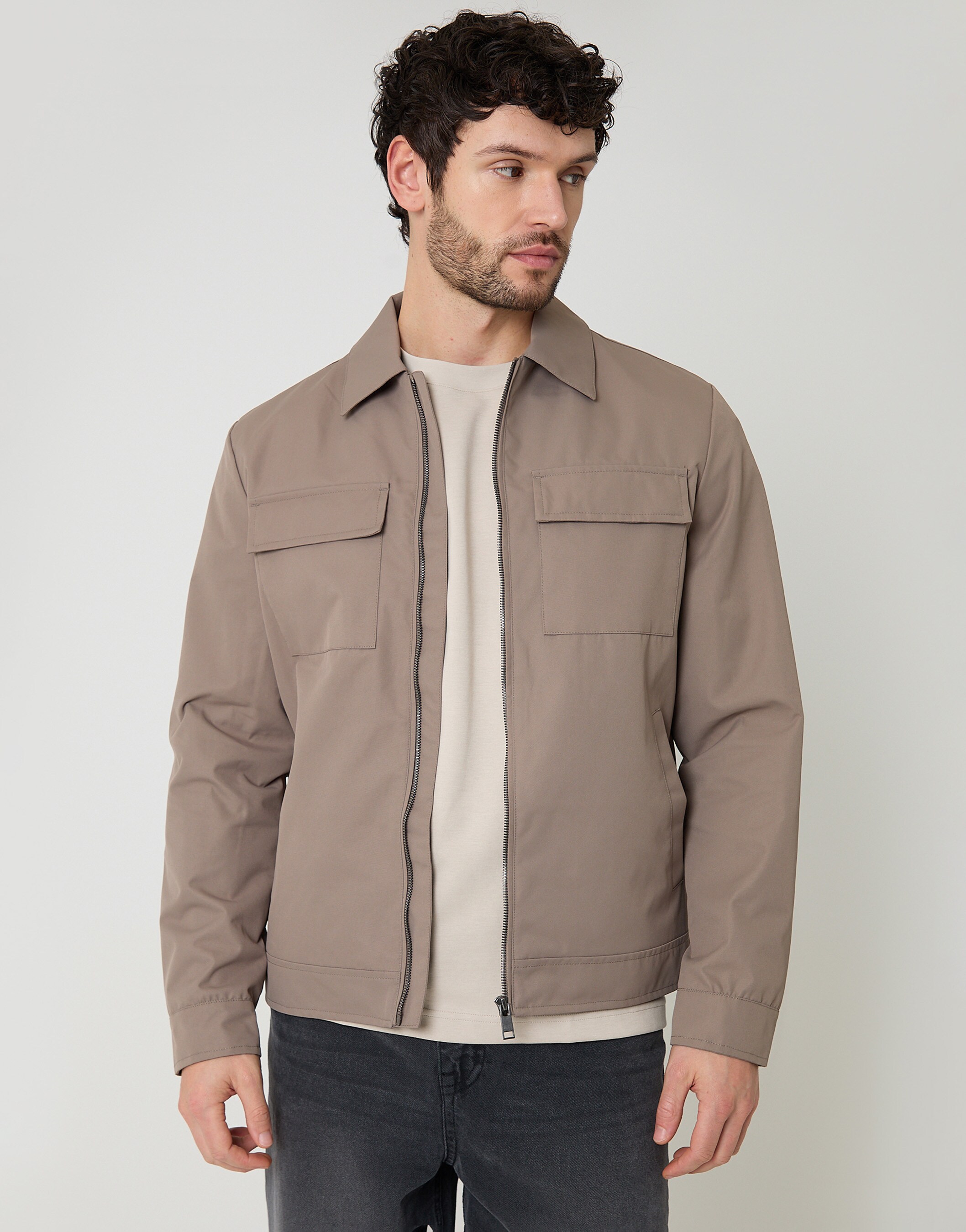model wearing beige jacket|ASOS Style Feed