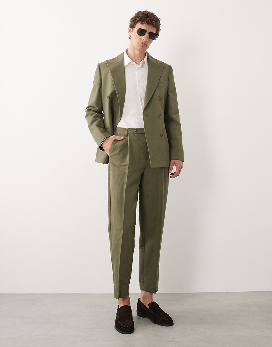 model wearing green suit|ASOS Style Feed