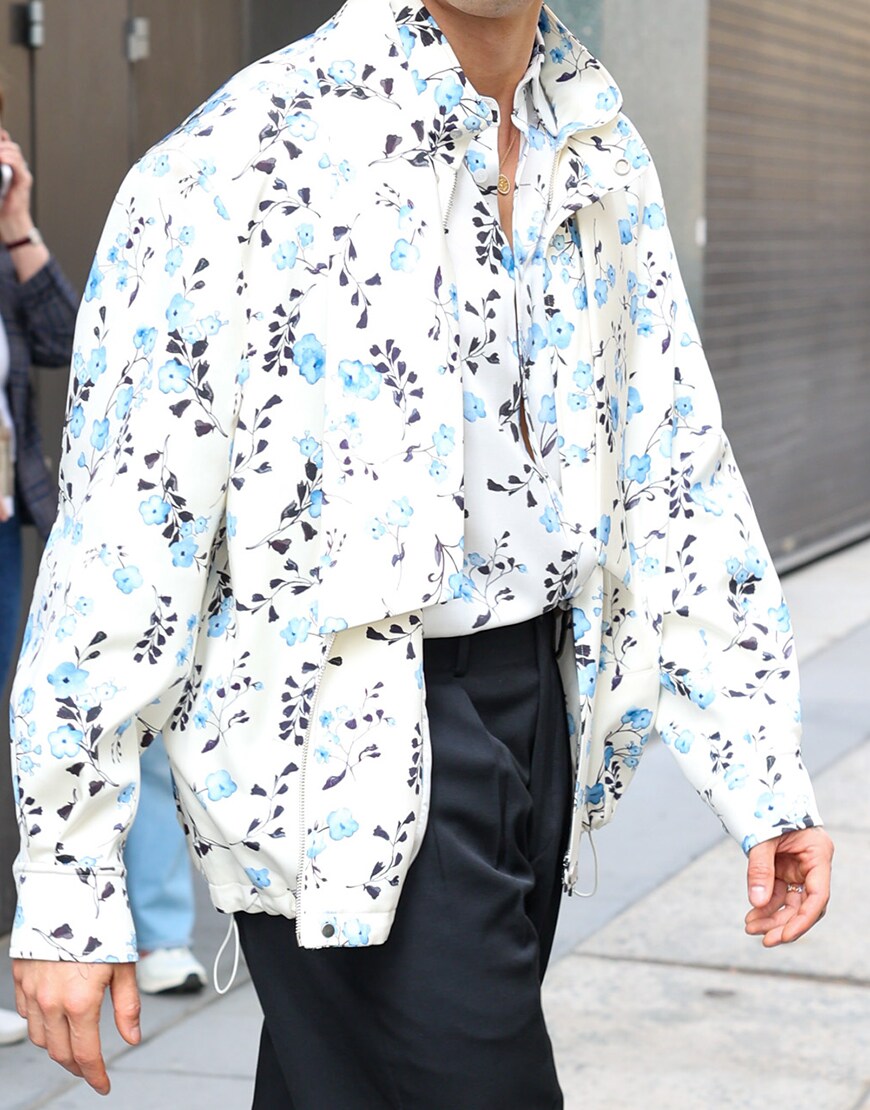 Charles Melton wearing floral jacket | ASOS Style Feed