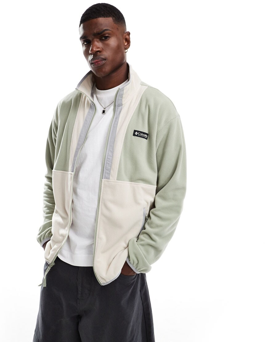 model wearing green fleece|ASOS Style Feed