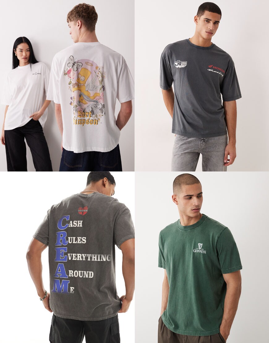 model wearing T-shirts|ASOS Style Feed