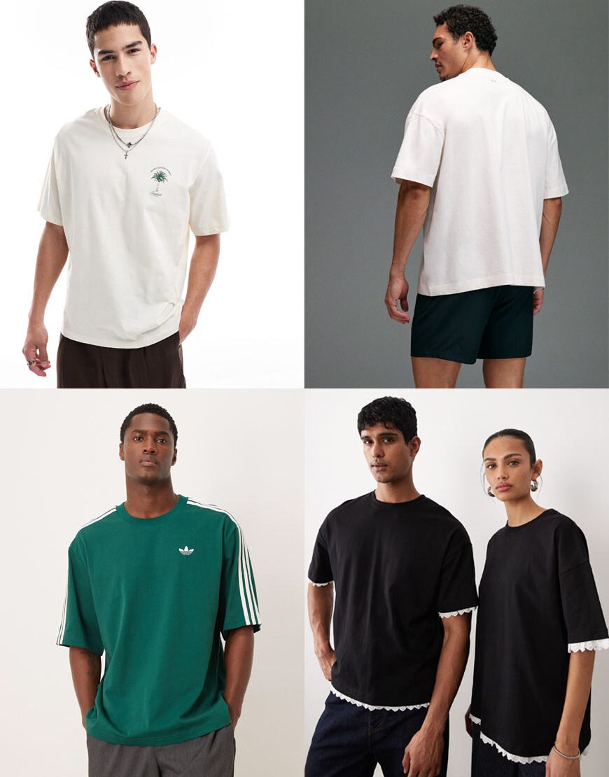 models wearing oversized t-shirts|ASOS Style Feed