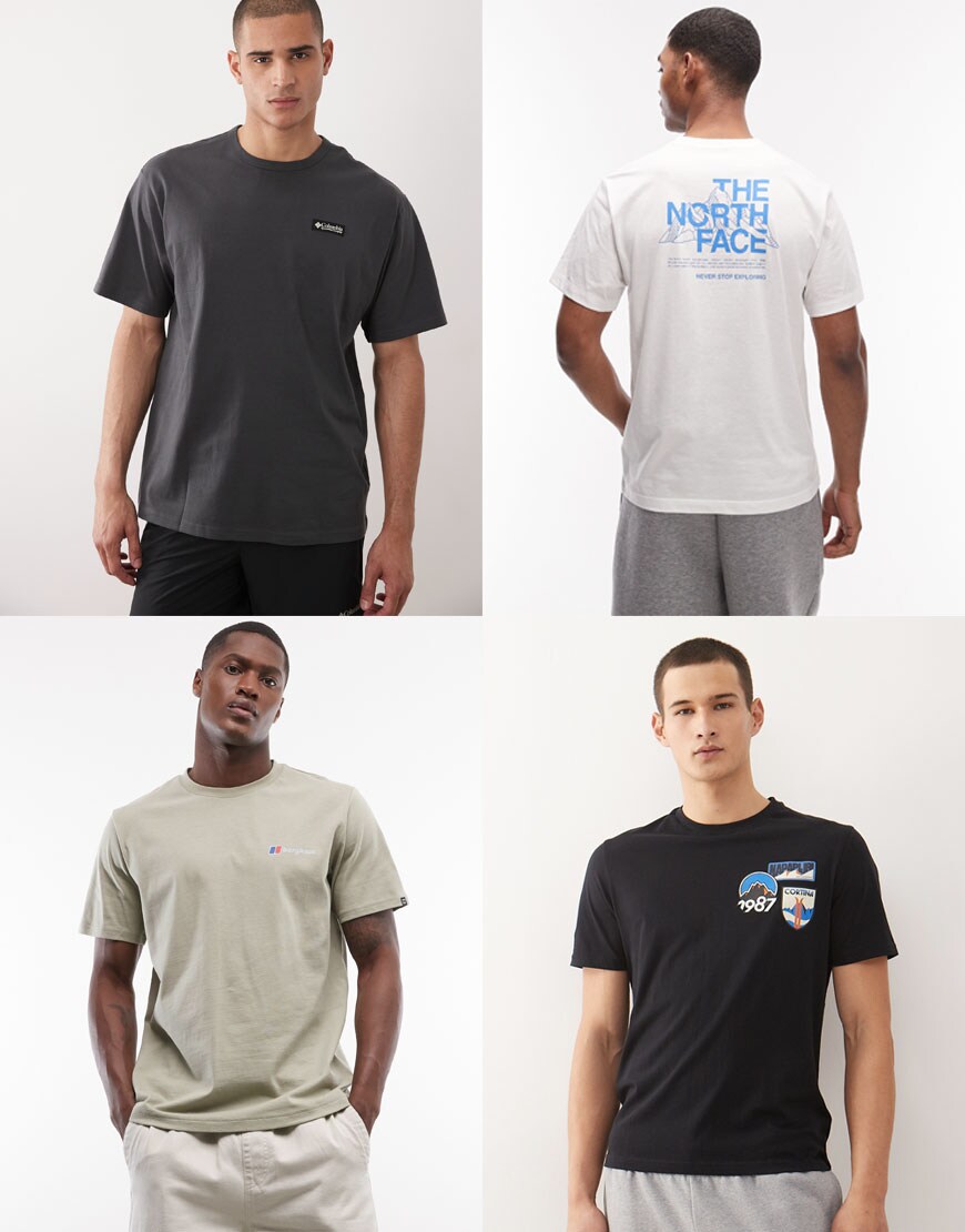 models wearing gorpcore t-shirts|ASOS Style Feed
