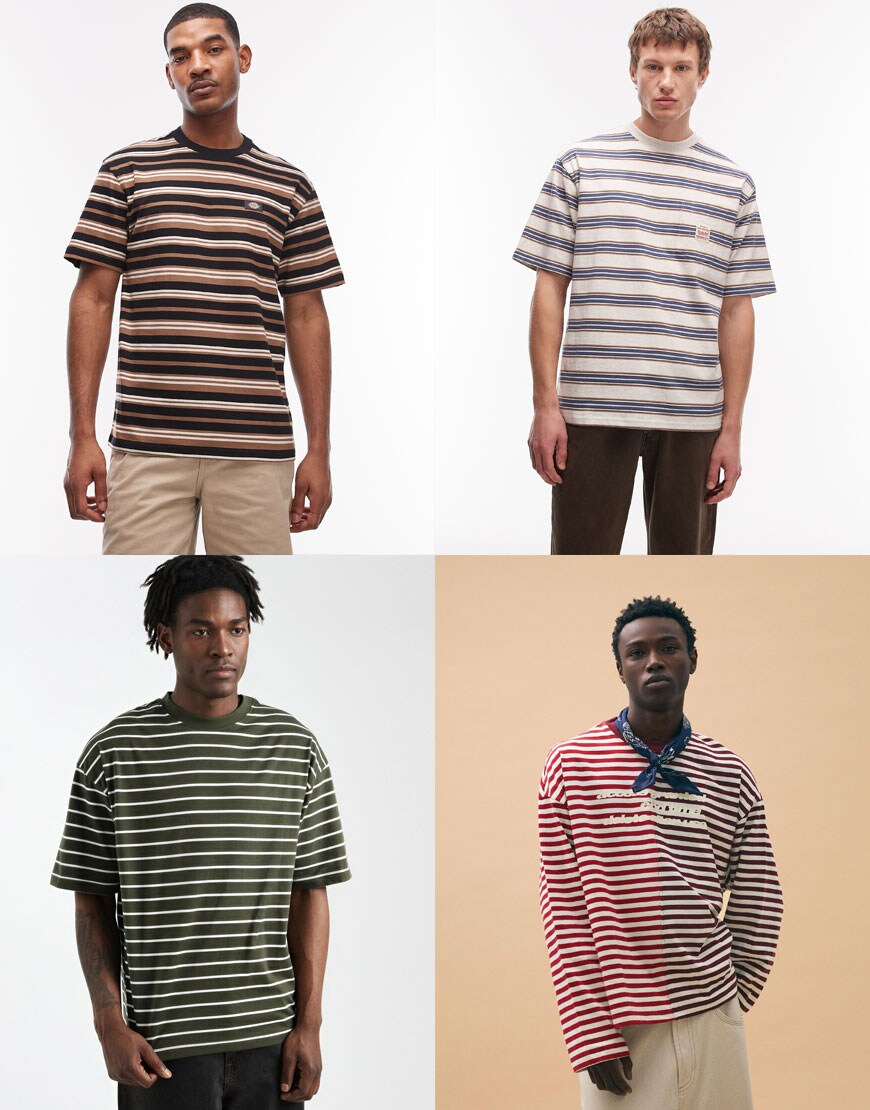 models wearing striped t-shirts|ASOS Style Feed
