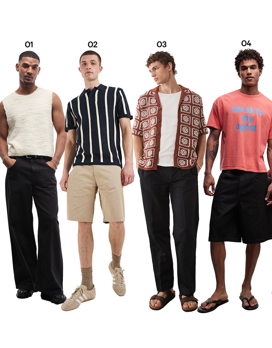 Collage of men wearing ASOS clothing | ASOS Style Feed