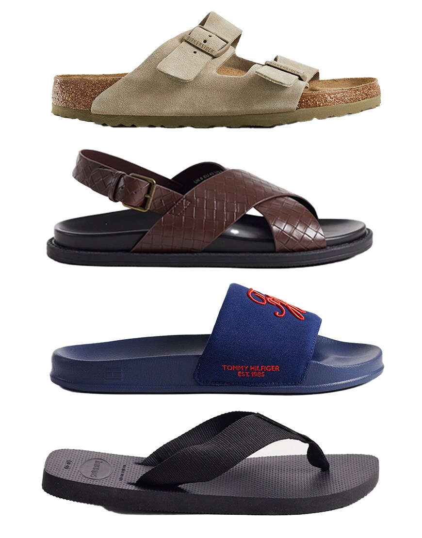 Collage of ASOS sandals